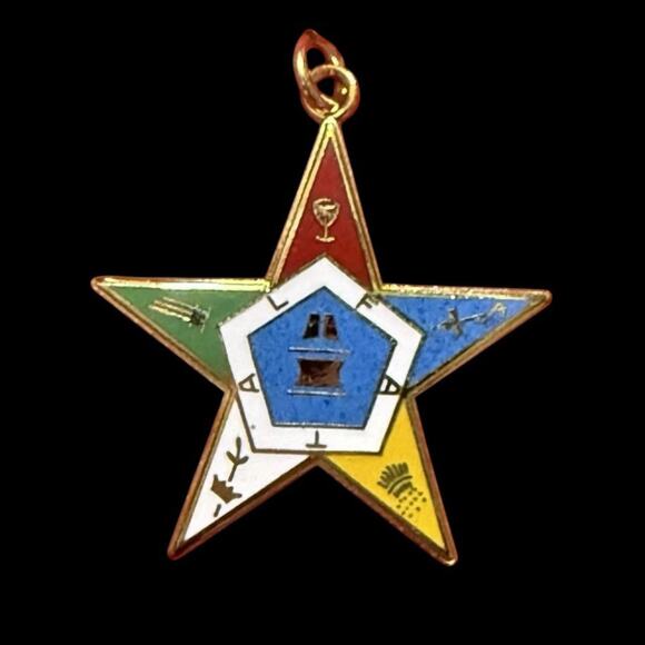 VTG Order Of The Eastern Star Pendant Freemasonry Masonic Collectible Pendant - Picture 1 of 7